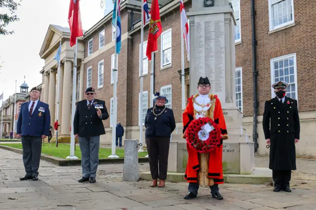 Group gathered at Worthing war memorial