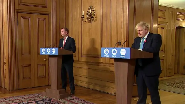 Simon Stevens and Boris Johnson