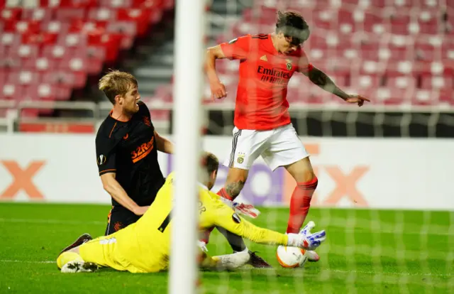 Rangers against Benfica
