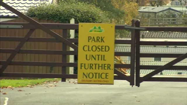 Park closure sign