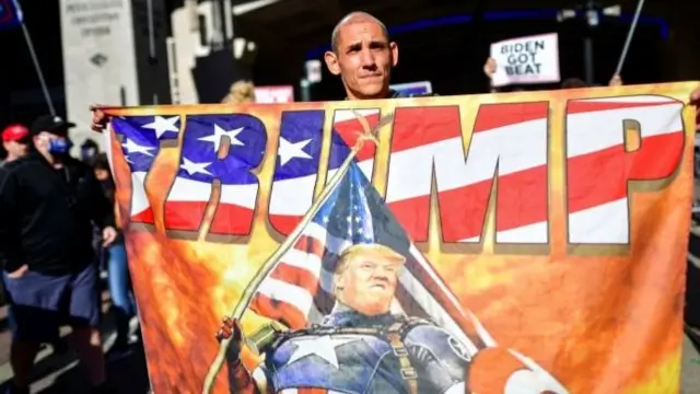 Trump demonstrator in Philadelphia