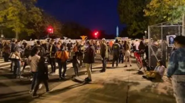 Demonstration outside While House