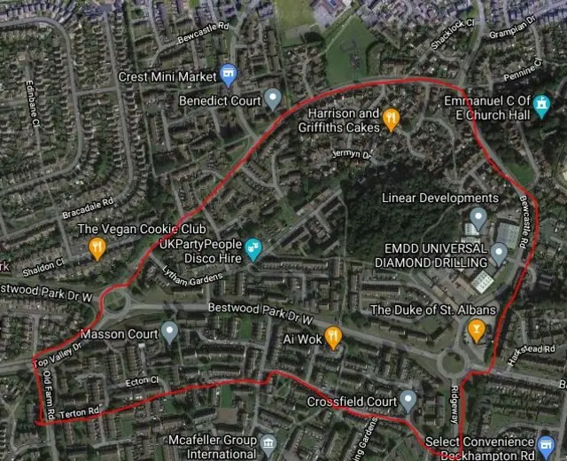 Bestwood dispersal map