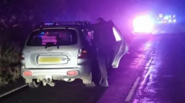 Police stop car near Tadcaster