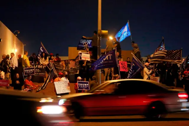 The scene has been unfolding in the northern Las Vegas area