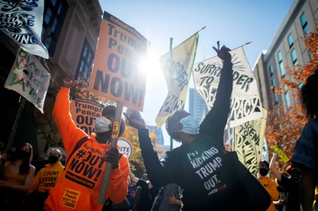 Philadelphians have been dancing in the street since the news that Trump is trailing in the pivotal state