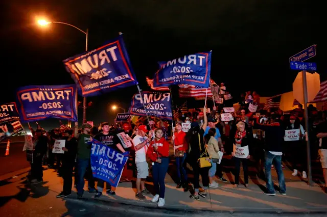 A pro-Trump rally in Nevada