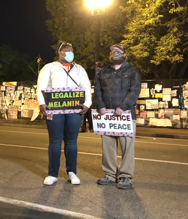 Voters at BLM Plaza