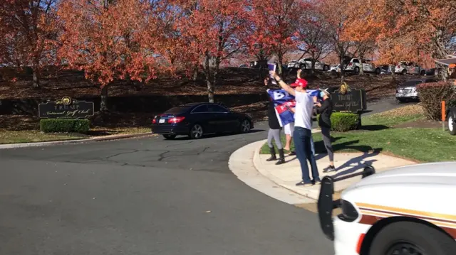 The view from Trump's motorcade