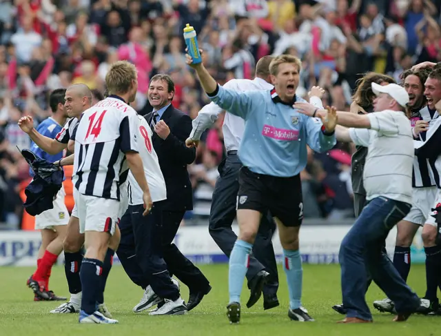 West Brom celebrate