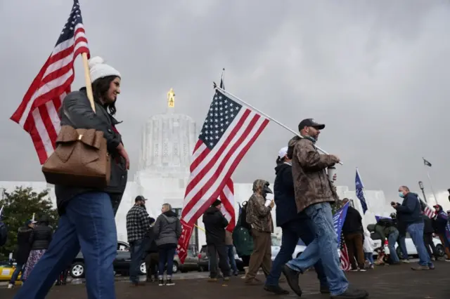 Trump supporters in Oregon