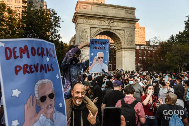 Biden street party in New York City