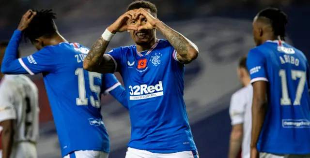 James Tavernier scored twice in the second half for Rangers