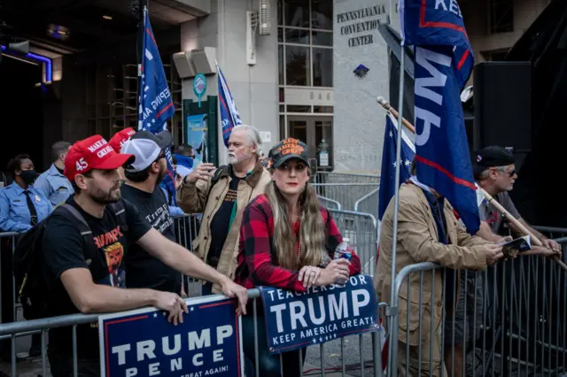 Trump supporters in Philadelphia