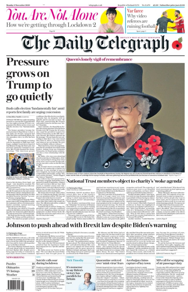 Telegraph front page