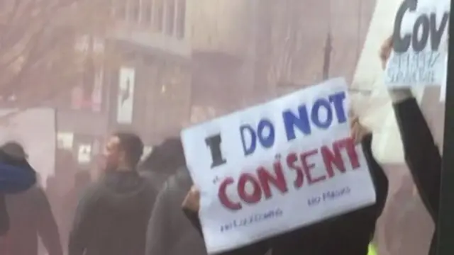 General view of protest