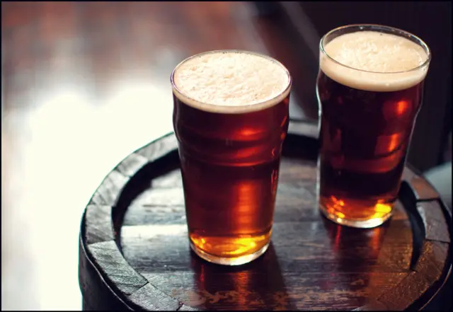 Stock image of pints of beer