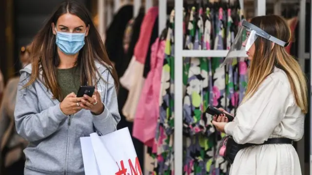 A woman shopping