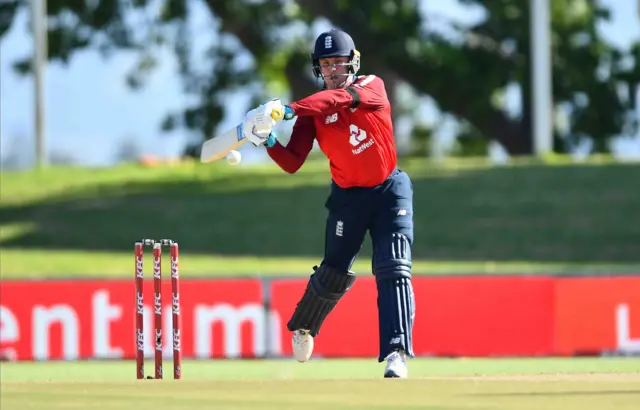 England opener Jason Roy in the second Twenty20 game against South Africa