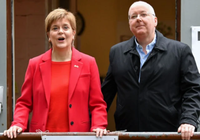 Nicola Sturgeon and her husband Peter Murrell