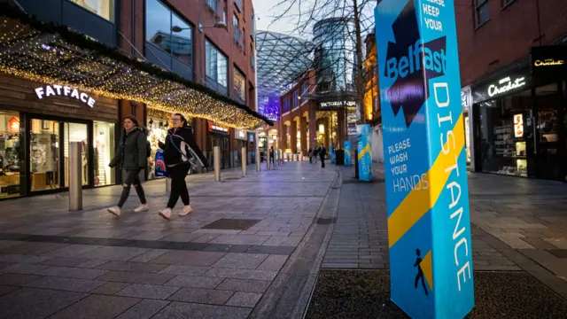 Shopping street in Belfast