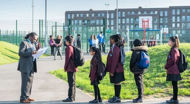 School children in Barking