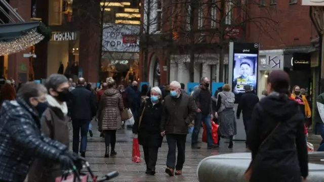 Shoppers in Belfast on 11 December 2020