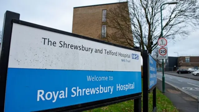 A general view of the Royal Shrewsbury Hospital, Shropshire