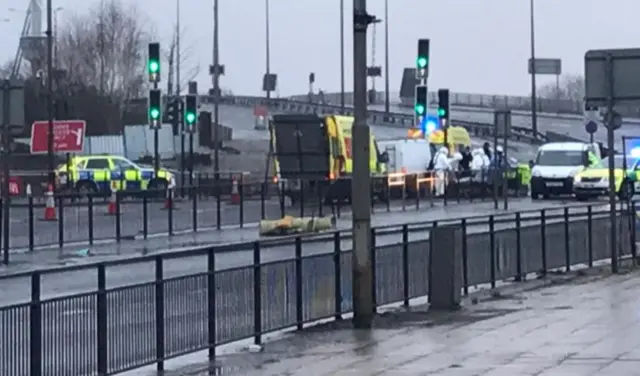 Emergency services at A63