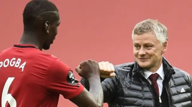 Paul Pogba and Ole Gunnar Solskjaer