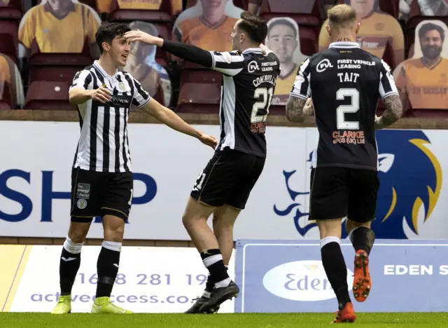St Mirren celebrate