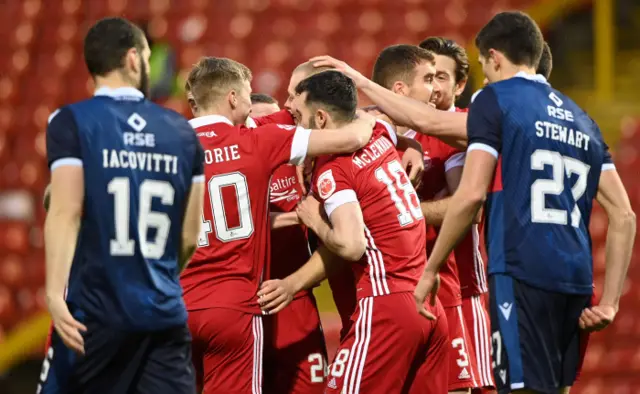 Aberdeen celebrate Curtis Main's opener