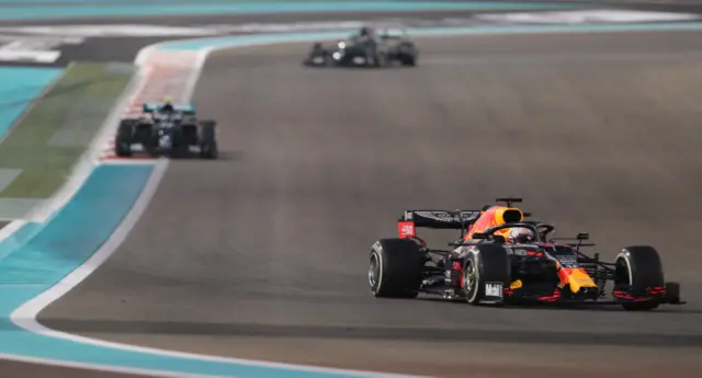 Max Verstappen leads