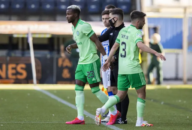 Boli Bolingoli's late runout at Rugby Park sparked trouble for Celtic