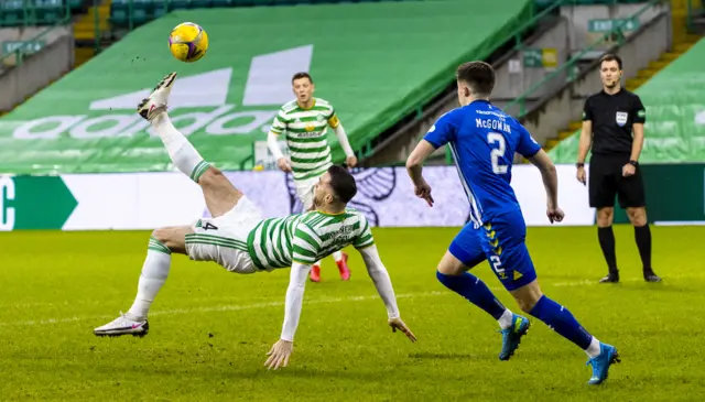Shane Duffy with the overhead kick