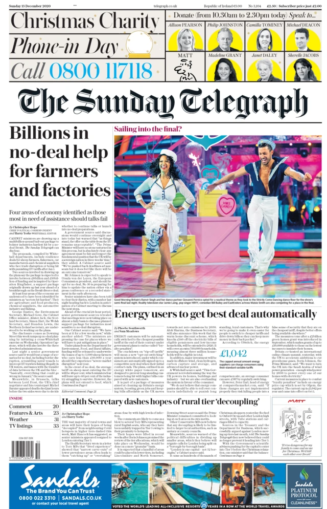 The Sunday Telegraph 13 December 2020