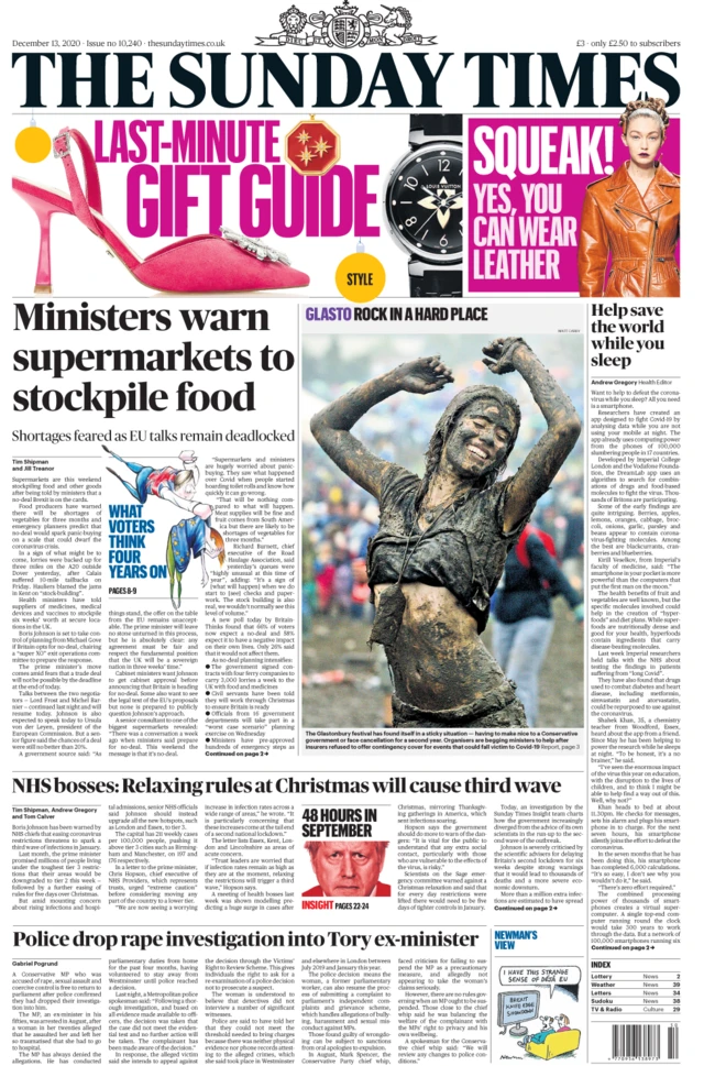 The Sunday Times 13 December 2020