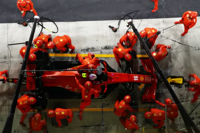 Charles Leclerc pitstop