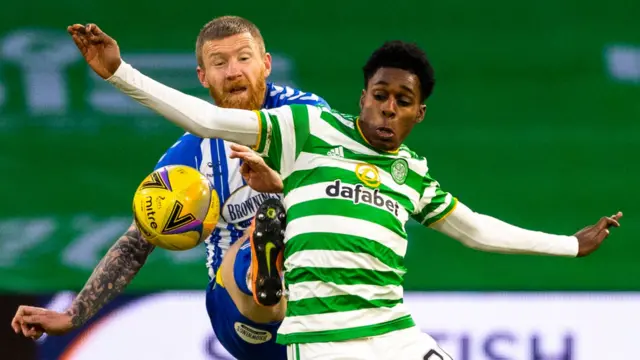 Alan Power challenges Jeremie Frimpong