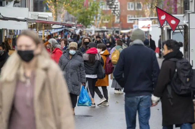 Kinkerstraat in Amsterdam, pictured on Monday ahead of Rutte's announcement