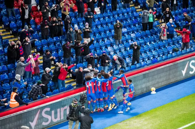 Crystal Palace celebrating with the fans