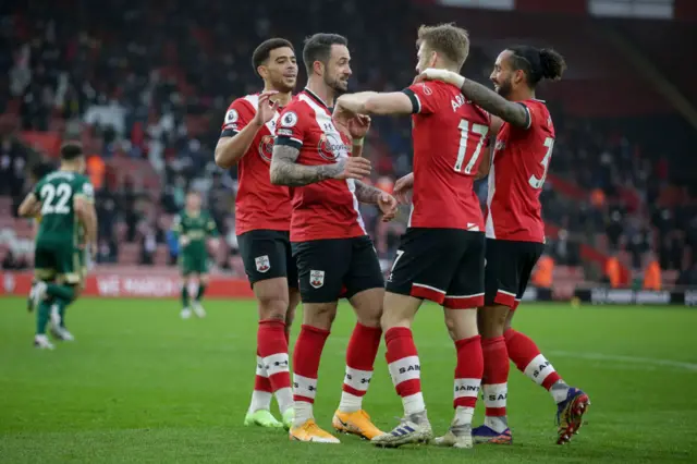 Danny Ings celebrates