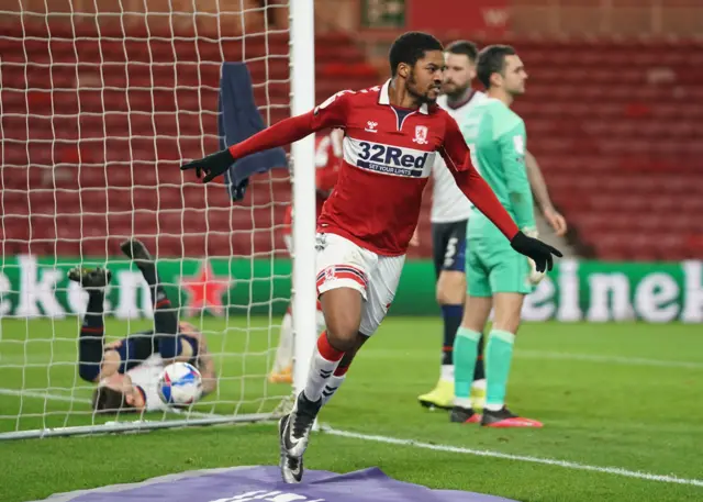 Chuba Akpom celebrates