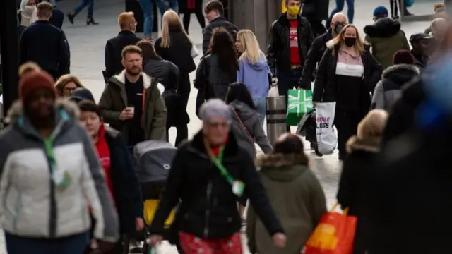 Shoppers in Birmingham ahead of Christmas