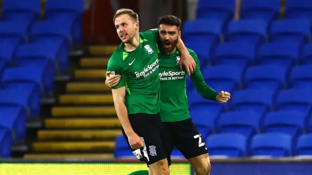 Birmingham City celebrate