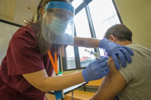 Vaccinations began in Canada on Monday