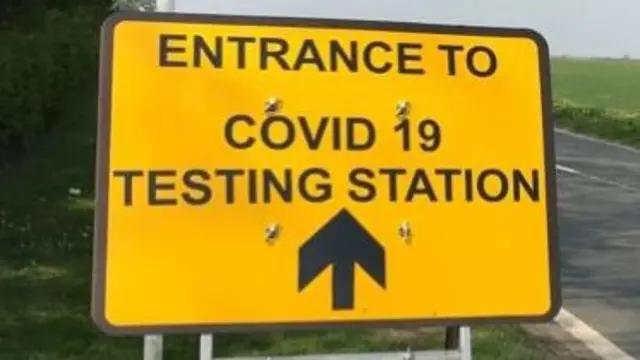 Testing Station Sign