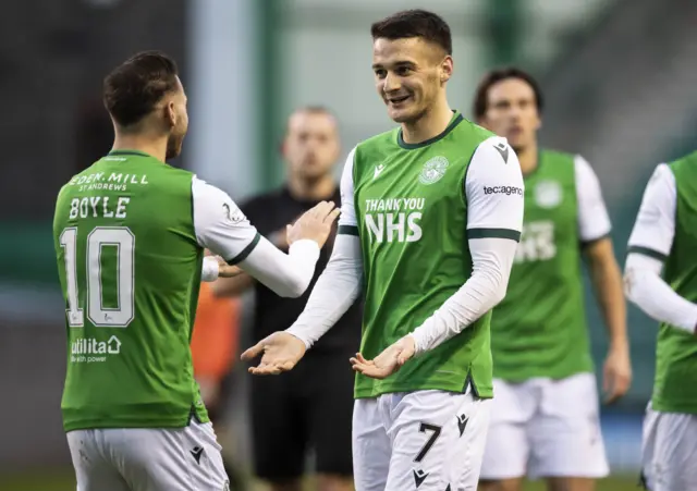 Hibernian celebrate