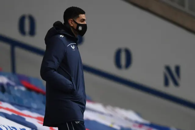 Rangers centre-half Leon Balogun in the Ibrox stand