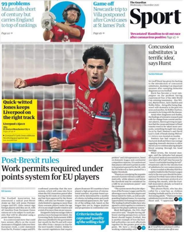 Guardian back page